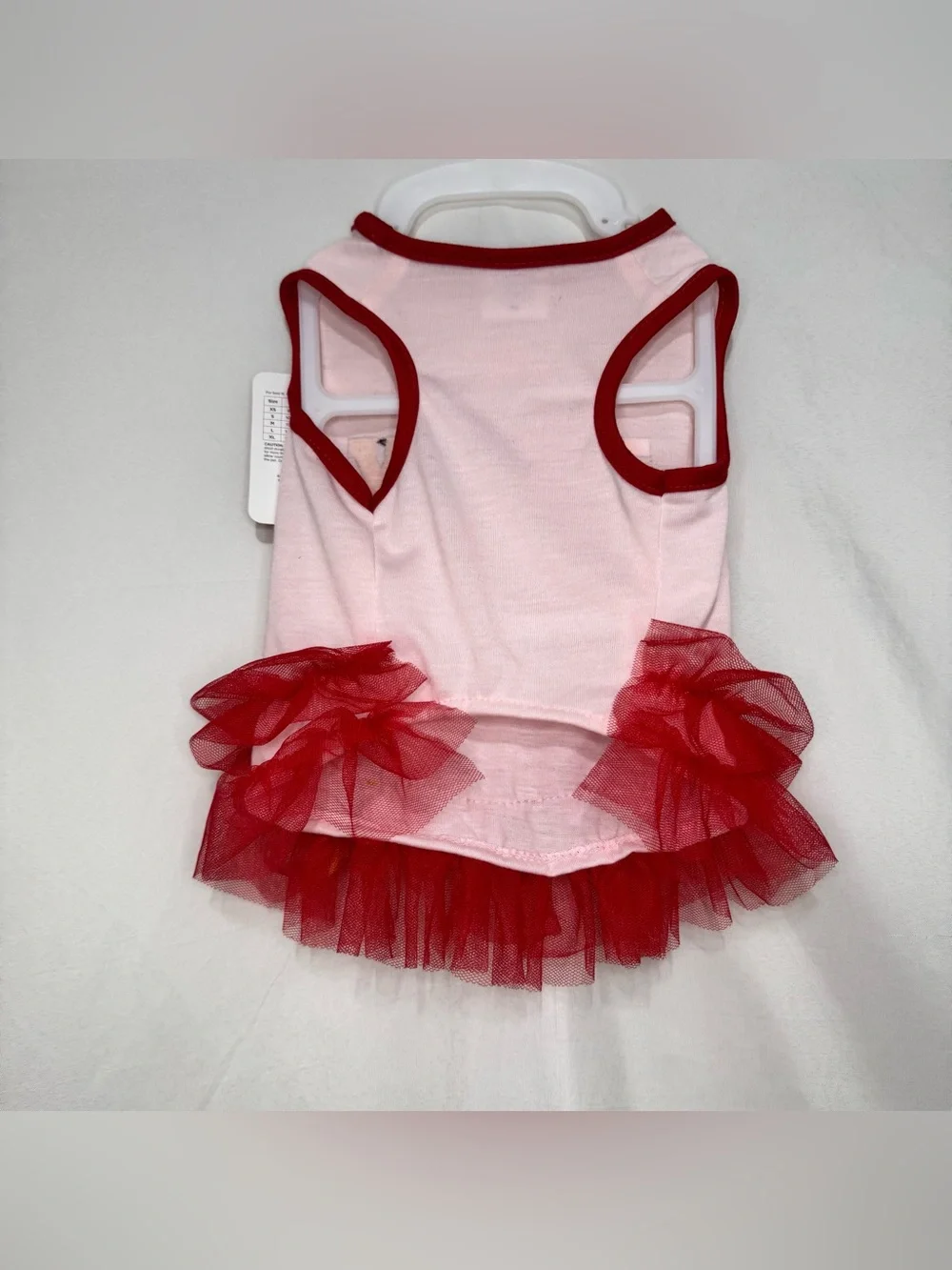 Jolly Pink & Red Tulle Holiday Dog Dress
